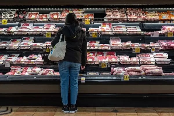 The cost of groceries surged last month, according to data released on Tuesday. But President Trump continues to falsely claim that they’ve fallen.