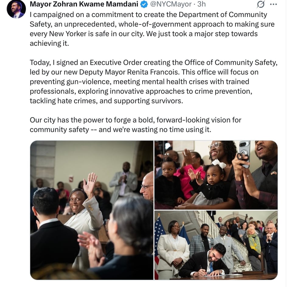 Mayor Mamdani is happening in NYC.