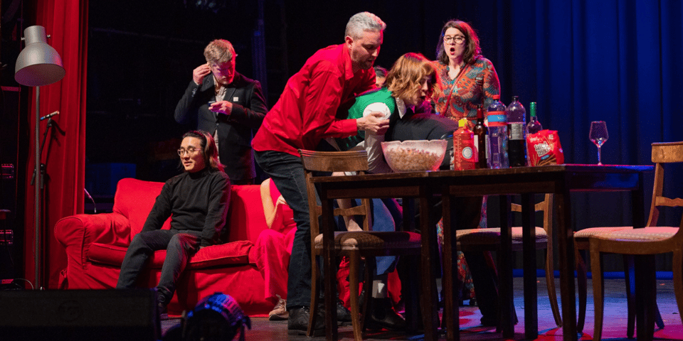 A scene from Reunion at IMPRO Amsterdam.