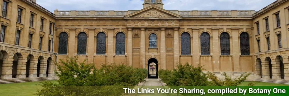 A view inside the main quadrangle at Queen's College.
