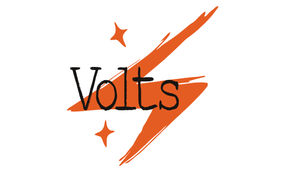 Lightning bolt logo for the Volts podcast