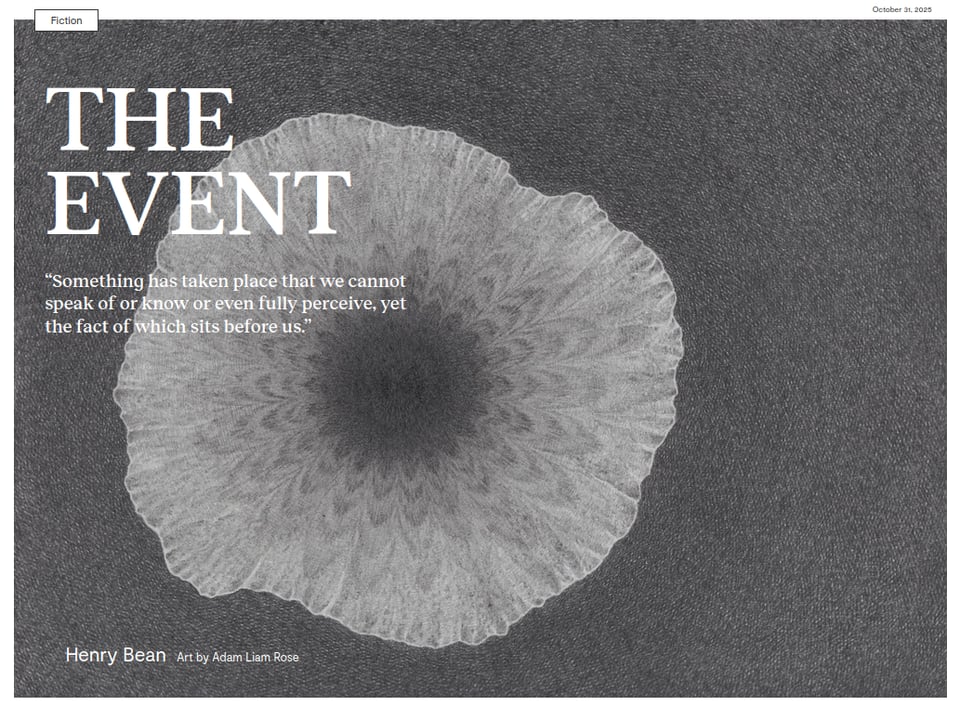 Headline and cover art for THE EVENT
