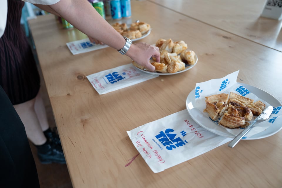 Snacks on a table.