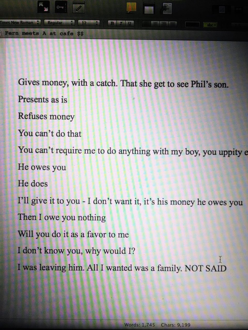 an image of words on a screen that appear meaningless at first glance, even to the author