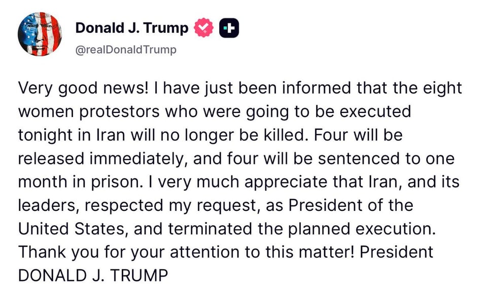 A uniquely positive note from Trump