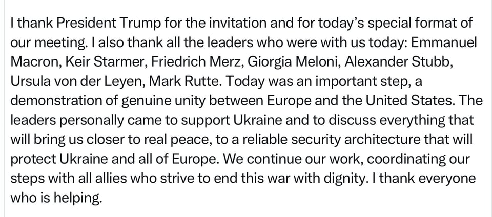 Zelenskyy thanked the man with a fragile ego, and the friends he brought with him.