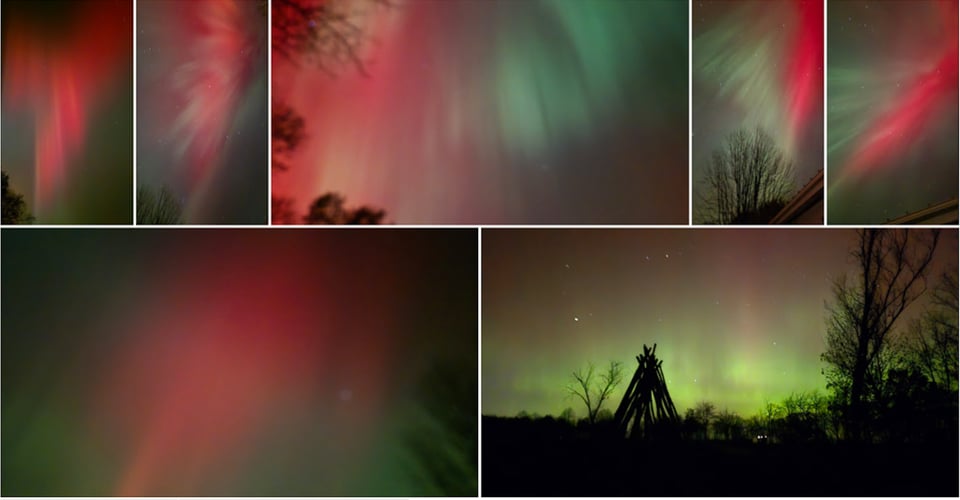 The Northern Lights as seen from Frontenac State Park and the surrounding area, Nov. 11 and 12. / Photos by Steve Dietz