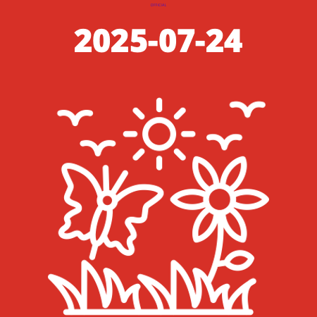 Simple drawing of a flower, a butterfly, distant flying birds and the sun