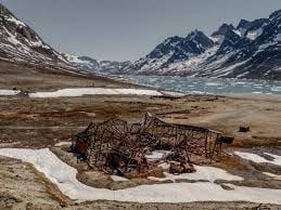 The remnants of an American air base on Greenland called Bluie East Two, which was built during World War II.