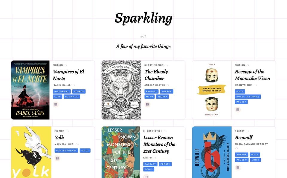 A screenshot of Sparkling