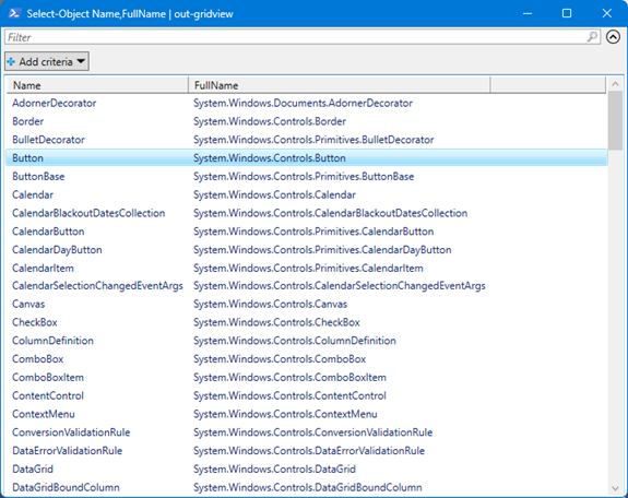 WPF Control Types