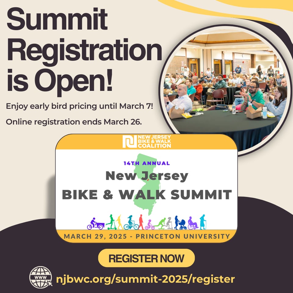 a flyer for the new jersey bike and walk summit