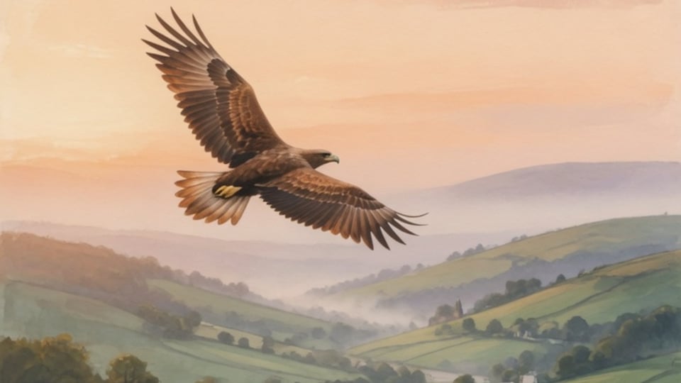 Eagle over a green valley - from the what-world-way Instagram Reels