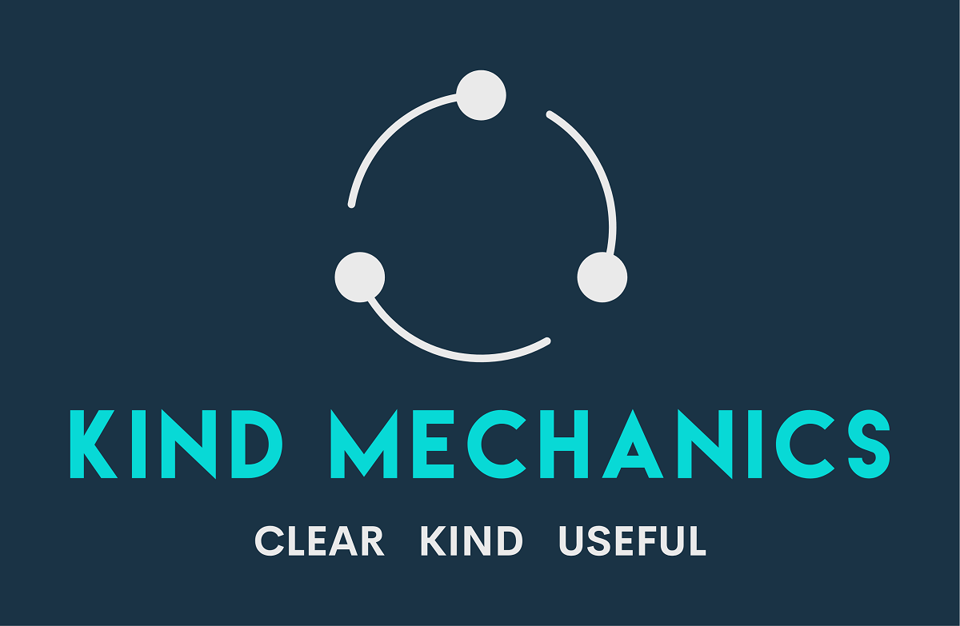 Kind Mechanics Logo, Clear Kind Useful