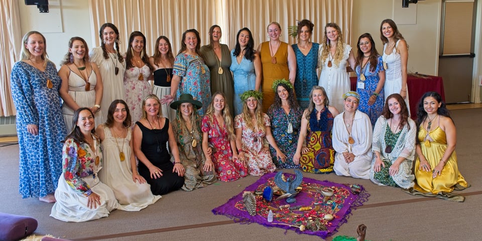 group of herbal witches