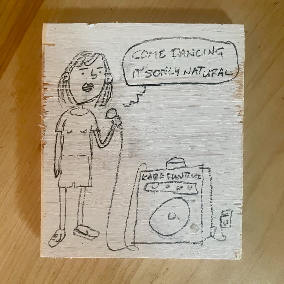 karaoke cartoon of The Kinks "Come Dancing"