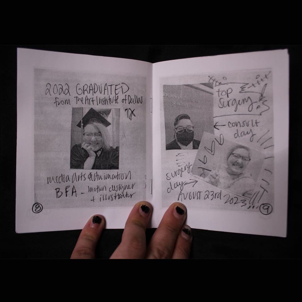 My photo memory transition zine