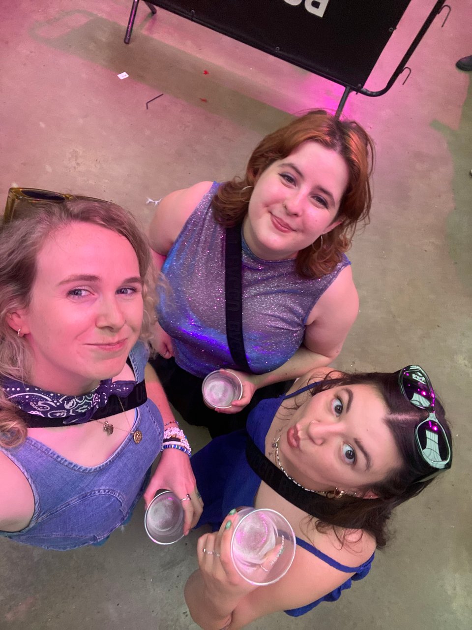 three women at a party