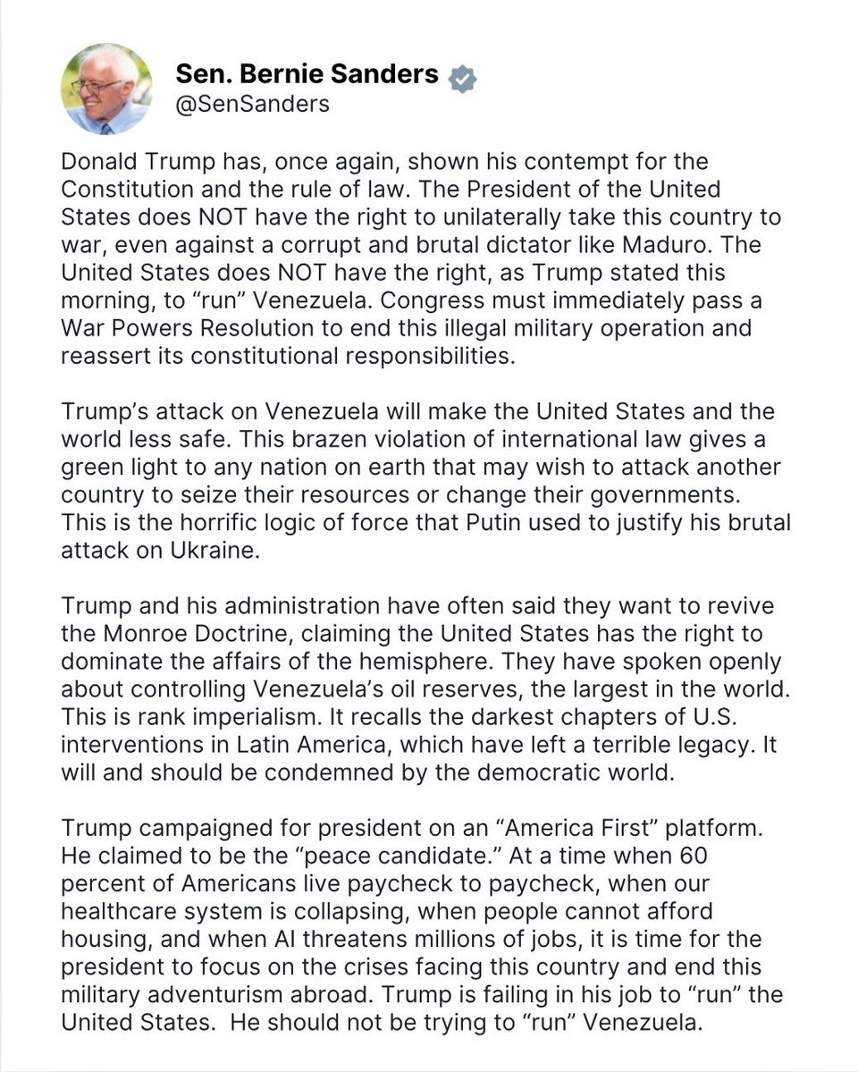Response to Trump’s invasion of Venezuela