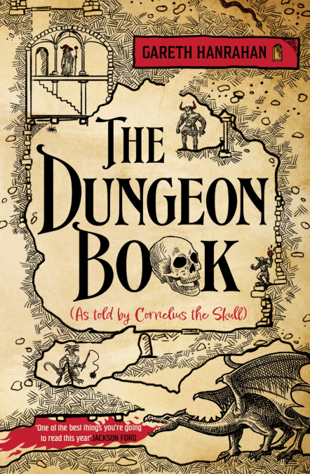 The cover of the Dungeon Book - a sort of woodcut / dungeon map