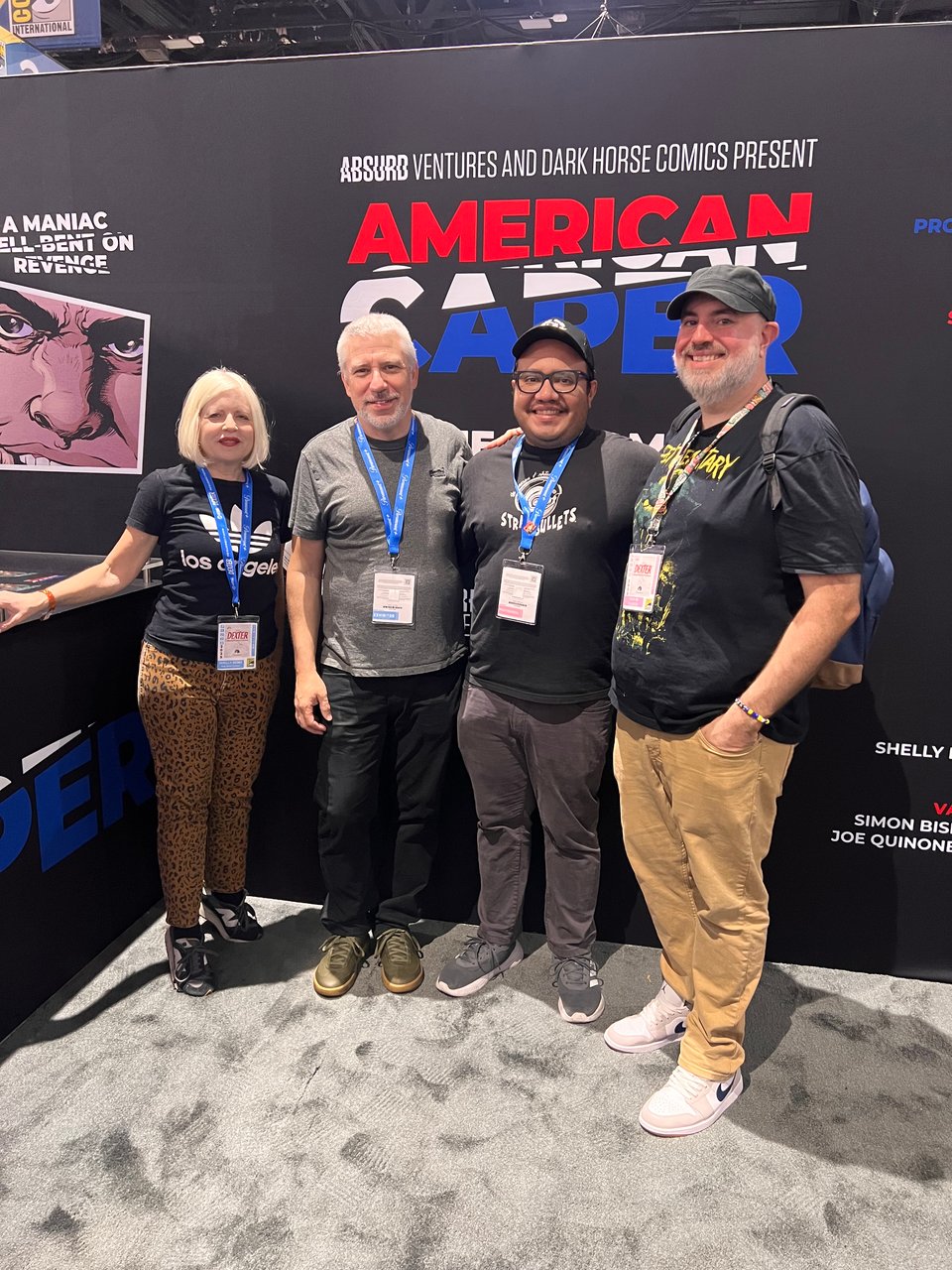 Shelly Bond, David Lapham, Henry Barajas, Tony Fleec at SDCC.