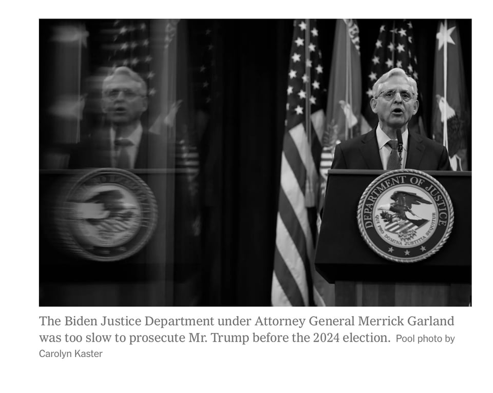 Merritt Garland did not prosecute Trump either.