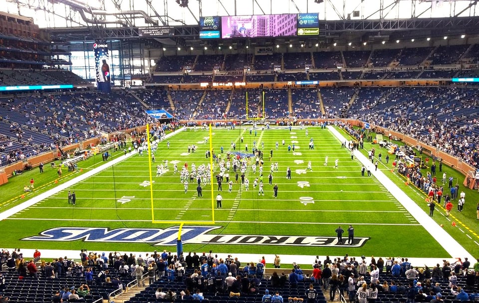 Ford Field in Detroit, home of the Lions.