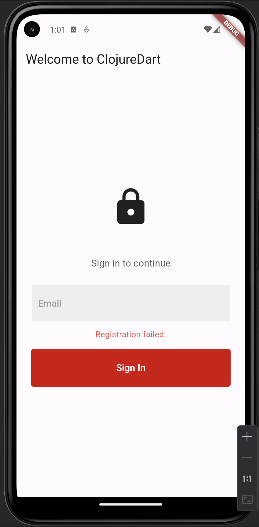 Authentication failed