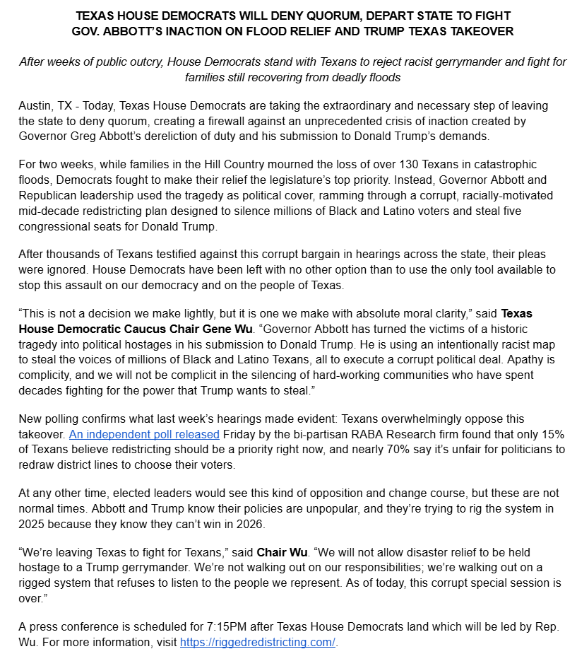 Texas Democrats plan