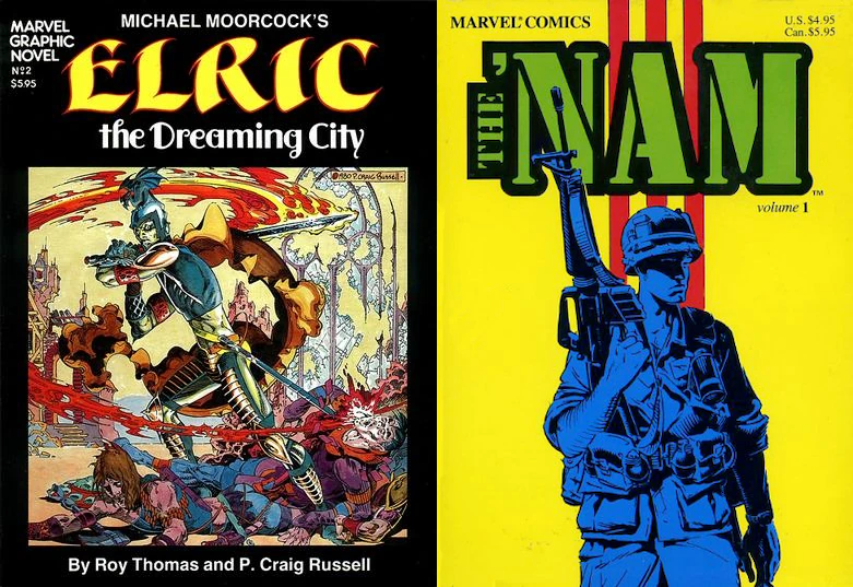 Elric: The Dreaming City by Michael Moorcock, Roy Thomas and P. Craig Russell; The 'Nam from Marvel Comics