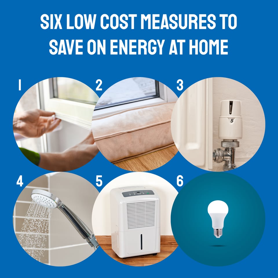 6 low cost measures to save on energy at home