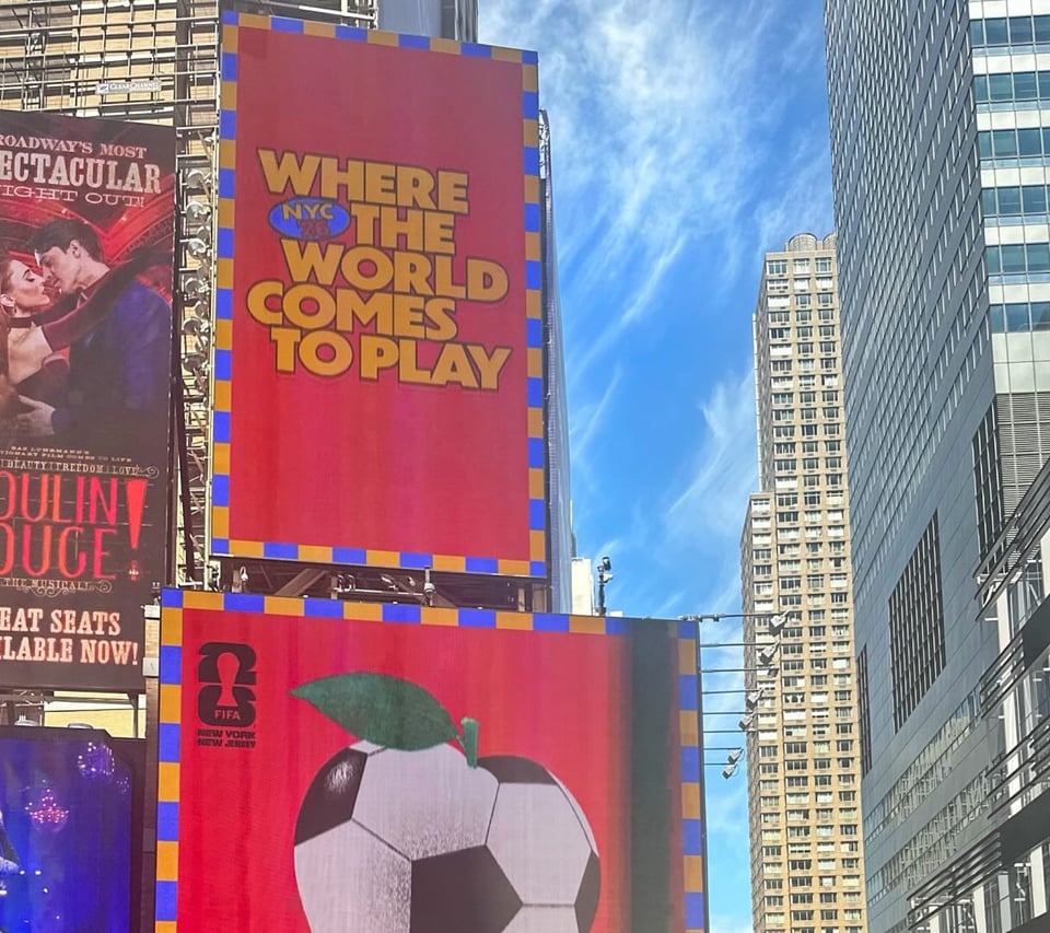 Where the World Comes to Play - Times Square animation on digital billboard