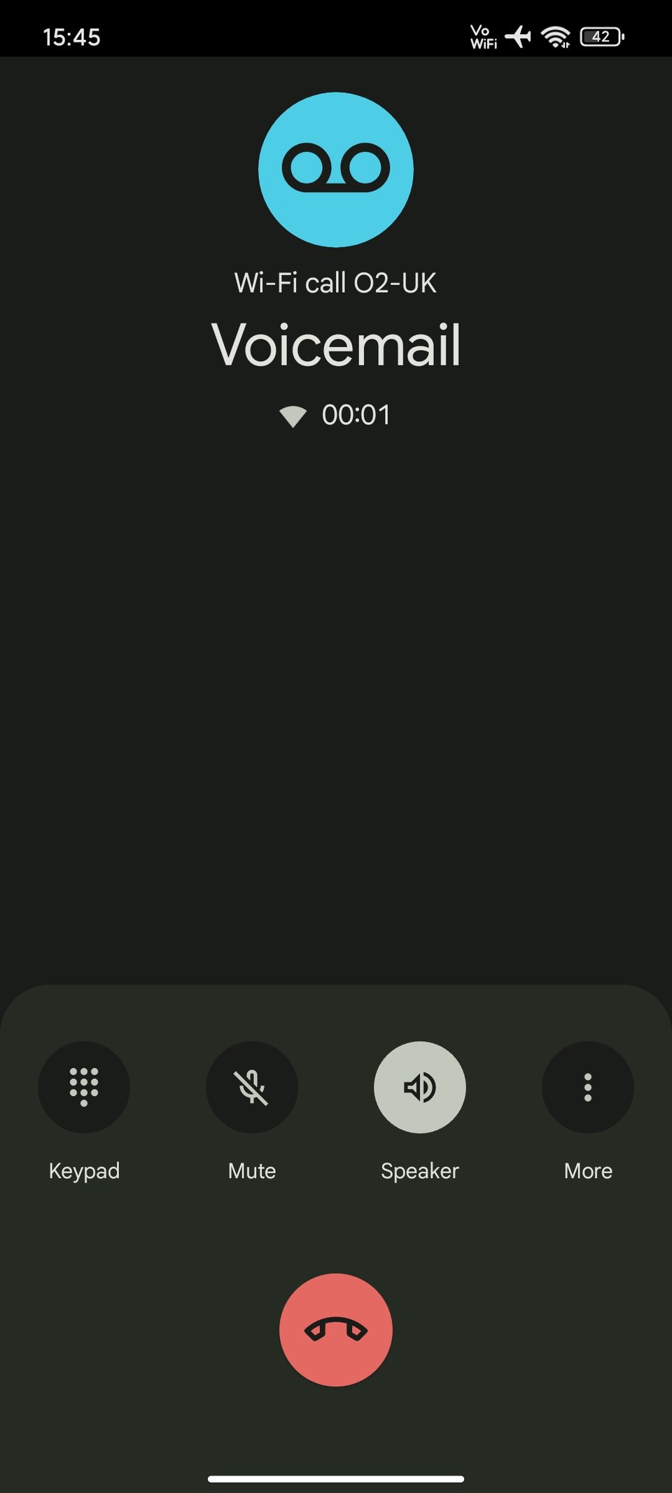 WiFi Call to Voicemail 901 whilst being connected to an American VPN