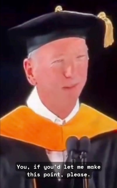 Eric Schmidt at a microphone above the caption: "You, if you'd let me make this point, please."