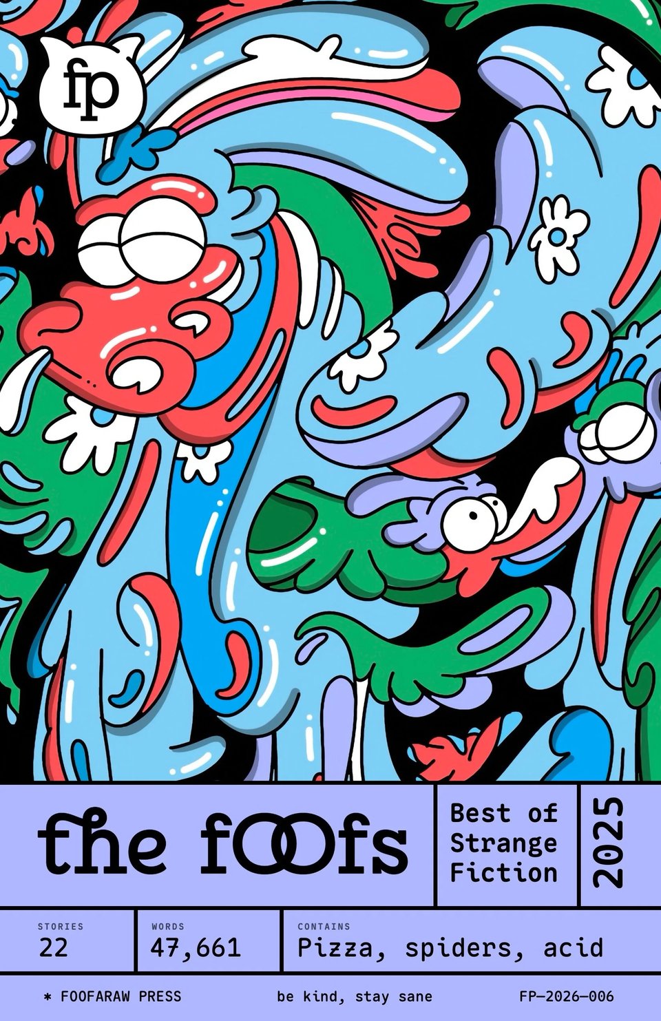 abstract cover art for the fOOfs: Best of Strange Fiction 2025