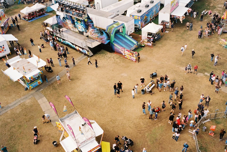 View from the Ferris wheel, Brome Fair, August 2026.