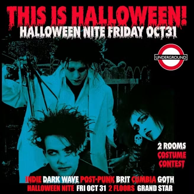 Club Underground Halloween Party flyer for October 31, 2025