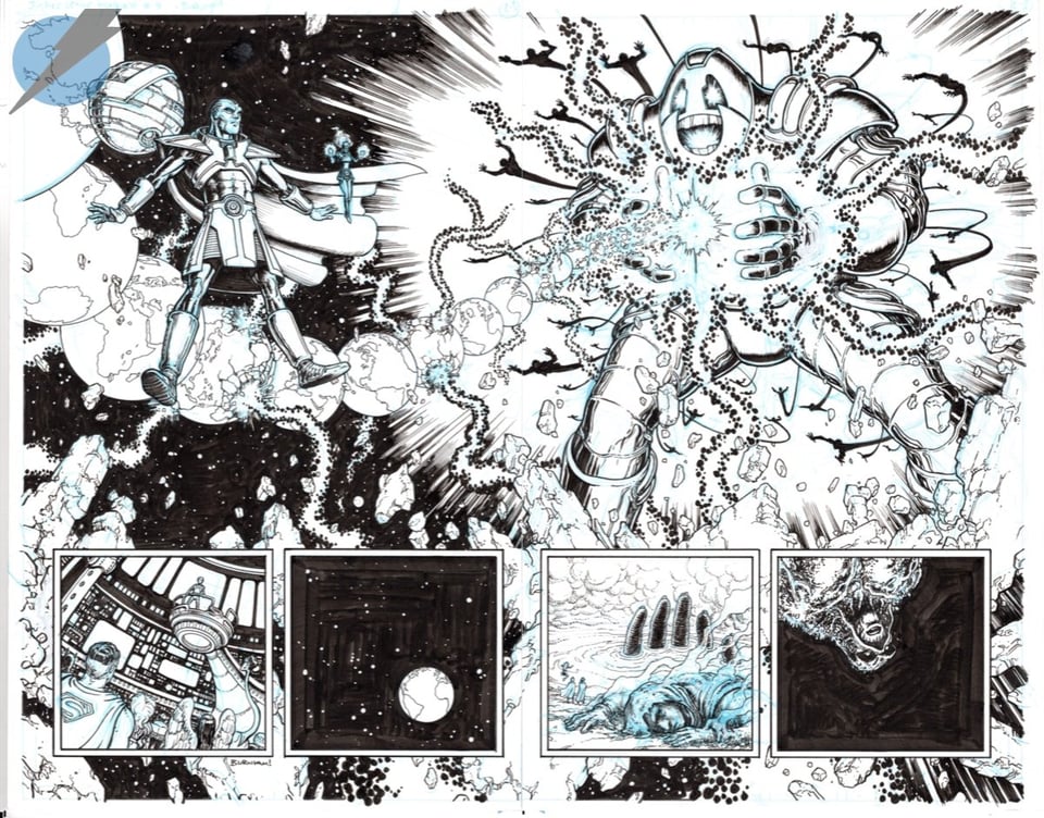 Chris Burnham's take on the events of Crisis on Infinite Earths.