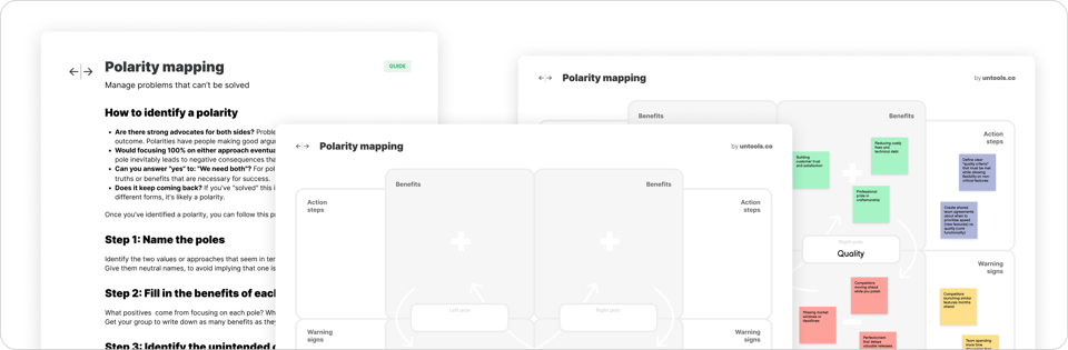 Polarity mapping: Manage problems that can't be solved - Untools