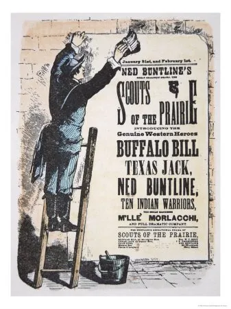 A poster for the wild west show, the soucts of the prairie featuring Buffalo Bill!
