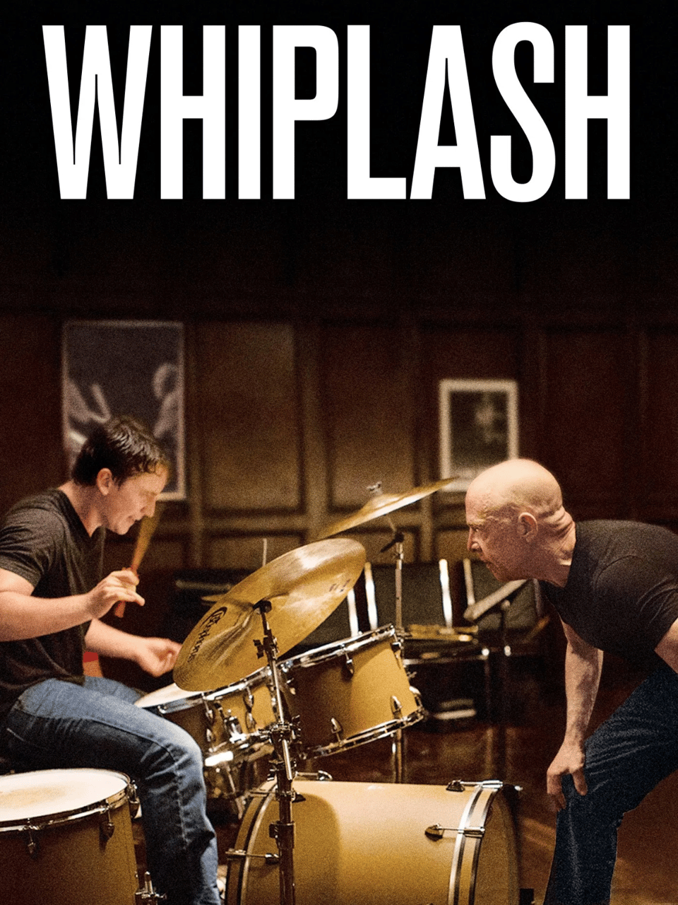 Affiche du film Whiplash montrant Andrew face à Fletcher