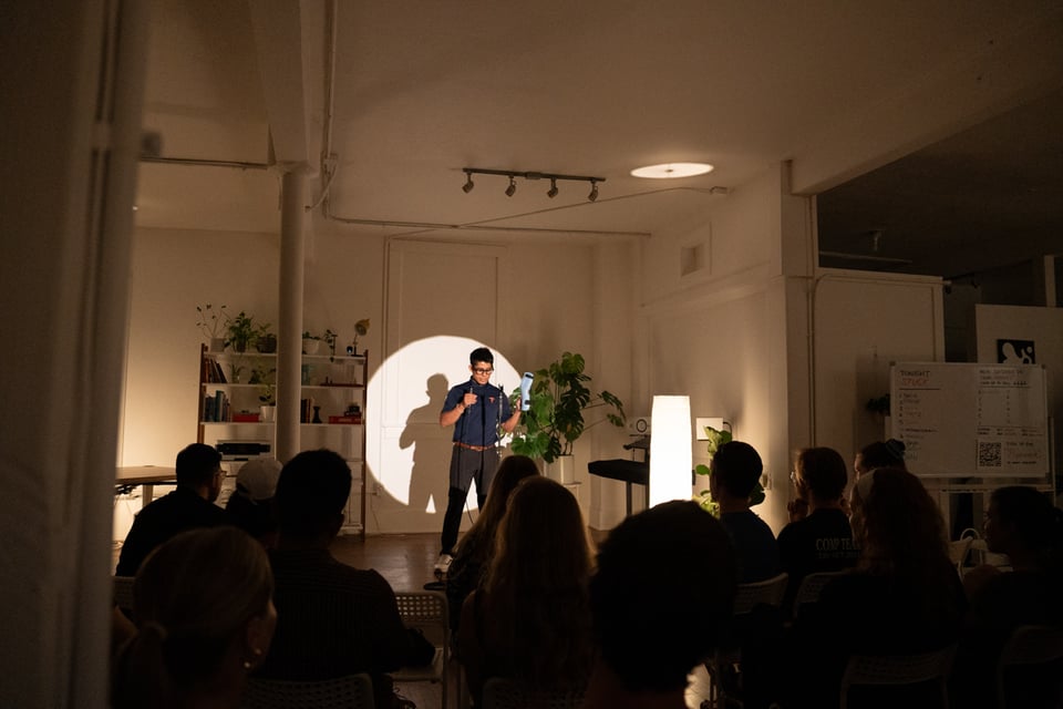 Andrew on stage in his second Glint appearance.