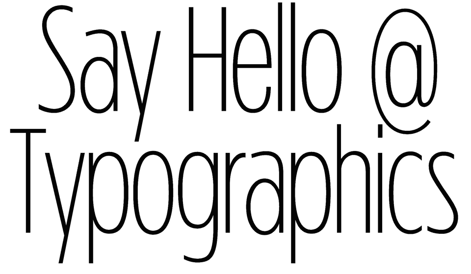 Say Hello @ Typographics