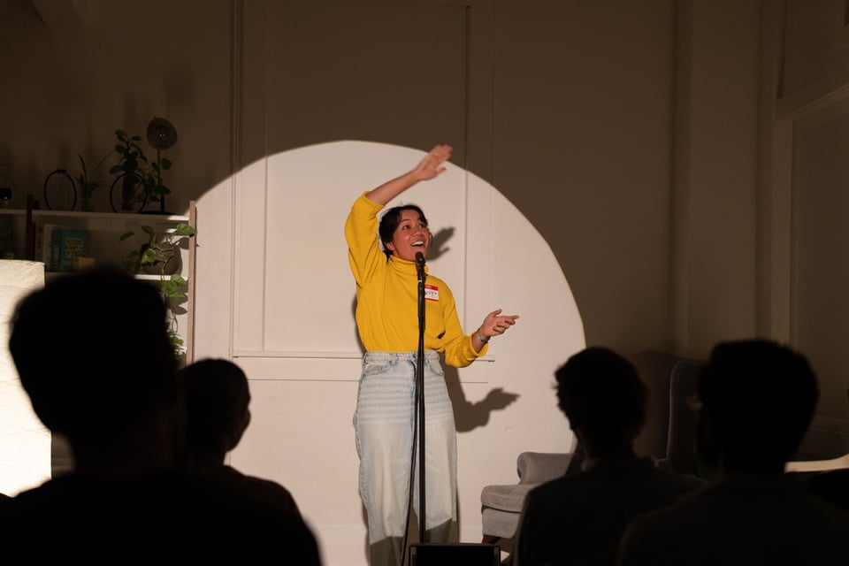 Livvy telling a story.