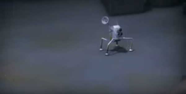 Screenshot from the Thok advertisement of a little camera bug