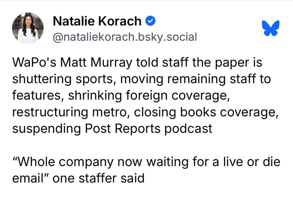 Washington Post closing books