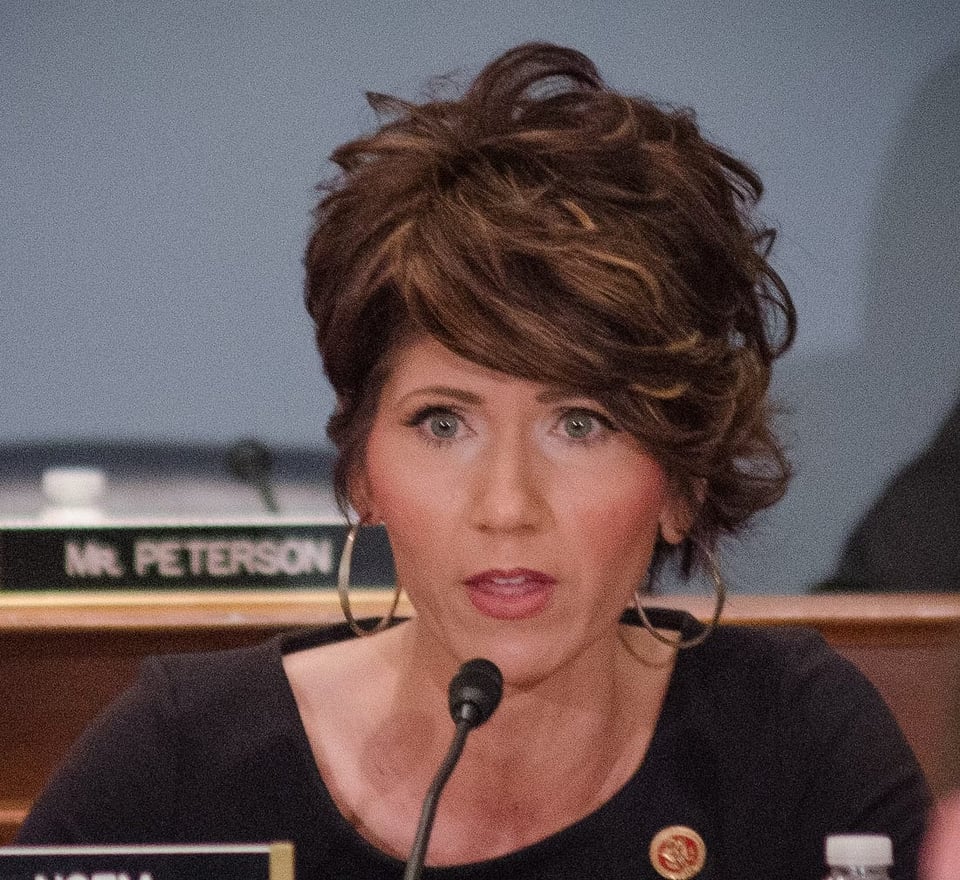 Noem in 2013, before her extreme MAGA makeover