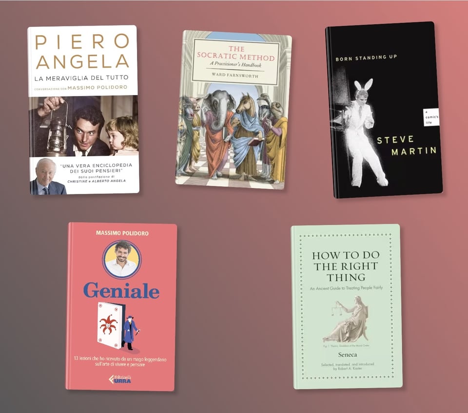 The covers of the five books I red this month.