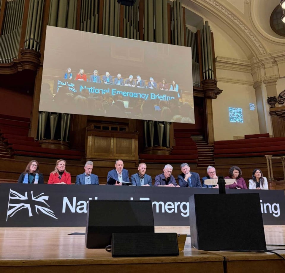 All the experts on stage at the National Emergency Briefing, November 2025