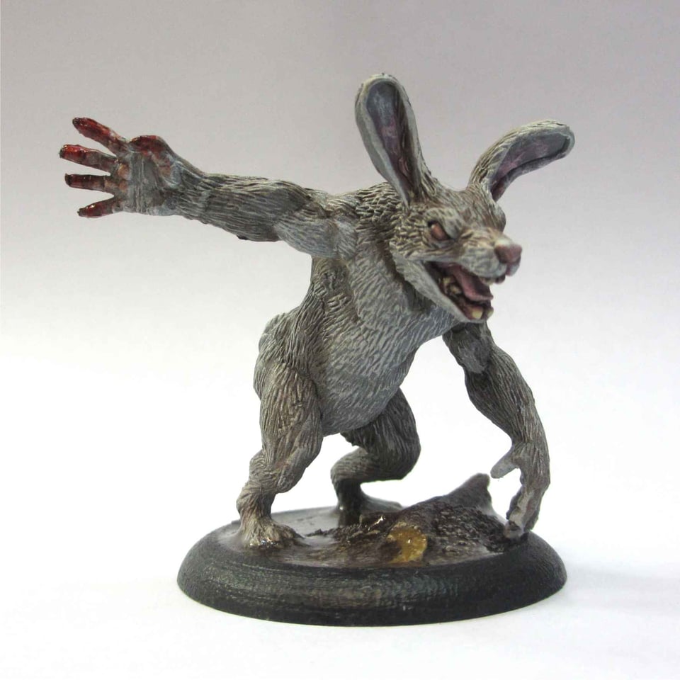 Model of a berserk were-rabbit.